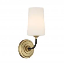 Crystorama NIL-70011-BF-MG - Niles 4.75'' Black Forged + Modern Gold Sconce