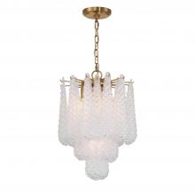 Crystorama OLL-6004-AG-CL - Ollie 14.25'' Aged Brass Chandelier