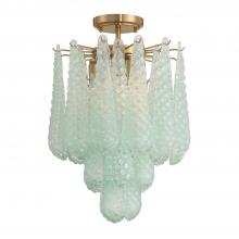 Crystorama OLL-6004-AG-GR_CEILING - Ollie 14.25'' Aged Brass Semi Flush Mount