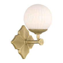 Crystorama ORY-1001-AG-WH - Orly 7.5'' Aged Brass Sconce