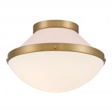 Crystorama XAN-8001-VG-BH - Xander 12.25'' Vibrant Gold + Blush Flush Mount