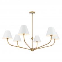 Crystorama XAV-B9319-VG-WH - Xavier 48'' Vibrant Gold + White Chandelier