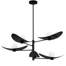 Dainolite CBL-405C-MB - 5LT Chandelier, MB w/ Opal Glass