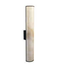 Dainolite NNA-2619LEDW-MB-ALB - 19W Wall Sconce, Matte Black w/ Marble Alabaster Shade