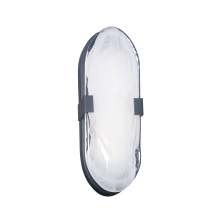 Dainolite WLA-1215LEDW-MB - 15W Matte Black Wall Sconce with Alabaster Glass
