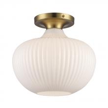 Trans Globe 16180 AG - 1LT FLUSH-12" WHITE JADE GLASS