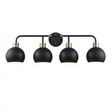 Trans Globe 22534 BKAG-BK - Indigo Vanity Lighting Black/Antique Gold