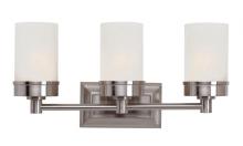 Trans Globe 70333 BN - Fusion Collection 3-Light Shaded Bath Bar Vanity Wall Light