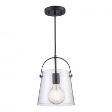 Trans Globe PND-2175 BK - 1LT PENDANT-8" TOP HANDLE-BK