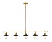 Z-Lite 613-5L-FB+MB - 5 Light Linear Chandelier