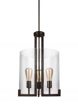 Generation Lighting 5126003-710 - Dawes transitional 3-light indoor dimmable ceiling pendant hanging chandelier pendant light in bronz