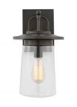 Generation Lighting 8608901EN7-71 - Tybee casual 1-light LED outdoor exterior medium wall lantern sconce in antique bronze Finish
