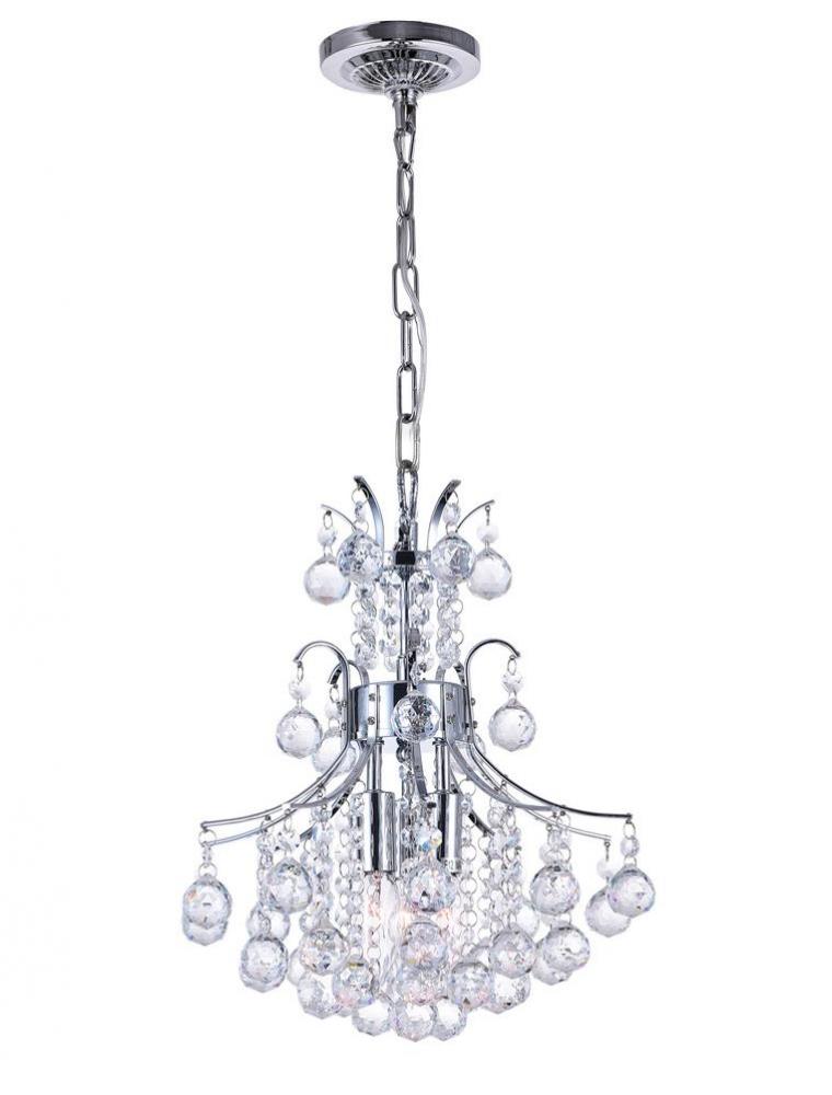 Princess 3 Light Mini Chandelier With Chrome Finish