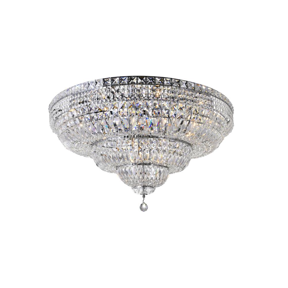 Stefania 21 Light Chrome Flush Mount