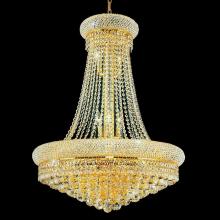 CWI Lighting 8001P24G - Empire 17 Light Down Chandelier With Gold Finish