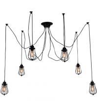 CWI Lighting 9610P28-6-101 - Tomaso 6 Light Multi Light Pendant With Black Finish