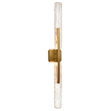 CWI Lighting 1725W36-2-624 - Curva Integrated LED 36in Brass Vanity Light with Handcrafted Glass