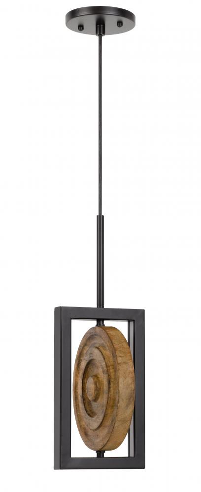 Fano integrated dimmable LED wood/metal mini pendant fixture. 16W, 1280 lumen. 3000K