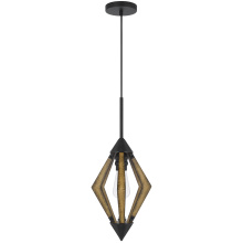 CAL Lighting FX-2856-1 - Valence 60W pine wood pendant