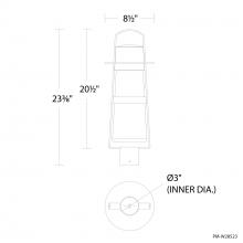 Modern Forms Canada PM-W28523-BK - Balthus Outdoor Post Light