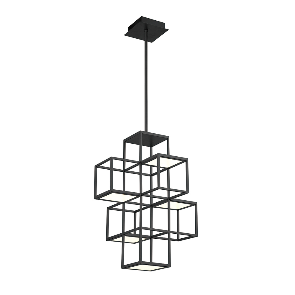 Ferro, 5LT LED Pendant, Blk