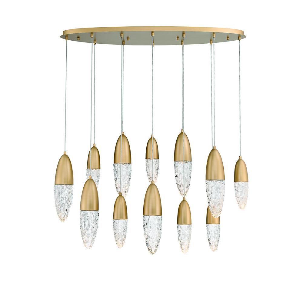 Ecrou 12 Light Chandelier in Gold