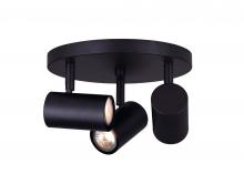 Canarm ICW1022A03BK10 - MARENA, MBK Color, 3 Lt Ceiling/Wall, 50W Type GU10, 13" W x 5.25" H x 13" D, Easy Conne