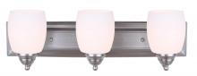 Canarm IVL259A03BPT - Griffin, IVL259A03 BPT -G-, 3 Light Vanity, Flat Opal Glass