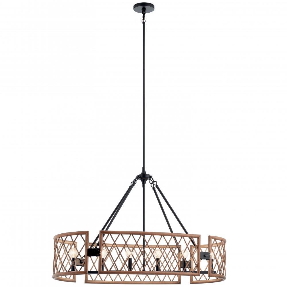 Oval Chandelier 6Lt