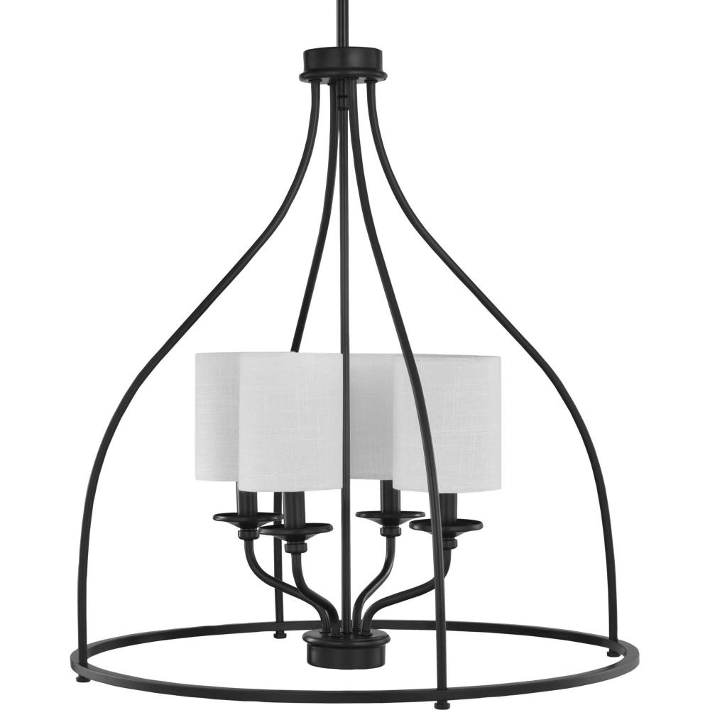 Bonita Collection Four-Light Black Foyer Chandelier