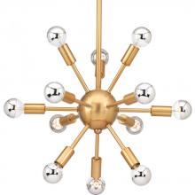 Progress P400040-109 - Ion Collection Twelve-Light Brushed Bronze Mid-Century Modern Chandelier Light