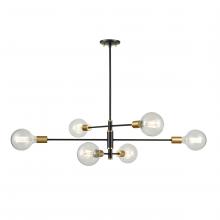 DVI DVP41102BR+GR - Lake Loft 6 Light Pendant