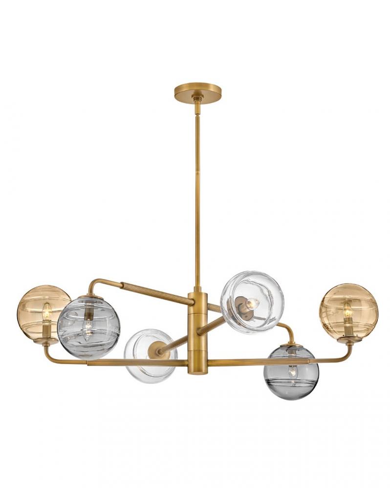 Large Adjustable Single Tier Chandelier