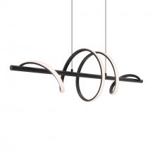 Dals BRPD40-CC-BK - 40in horizontal swirl pendant, 5CCT - Black