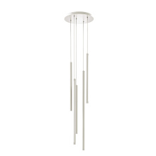 Dals PDLED120-5-WH - Round Canopy - 5 piece Decorative pendant cylinder