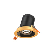 Dals RC03-CC-20-GMBBK-TGD - 3in Modular Downlight, 5CCT, 20 degree Beam Angle, Gimbal Reflector, Black, Gold trim