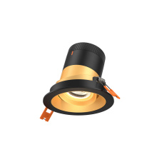 Dals RC03-CC-20-GMBGD-TBK - 3in Modular Downlight, 5CCT, 20 degree Beam Angle, Gimbal Reflector, Gold, Black trim