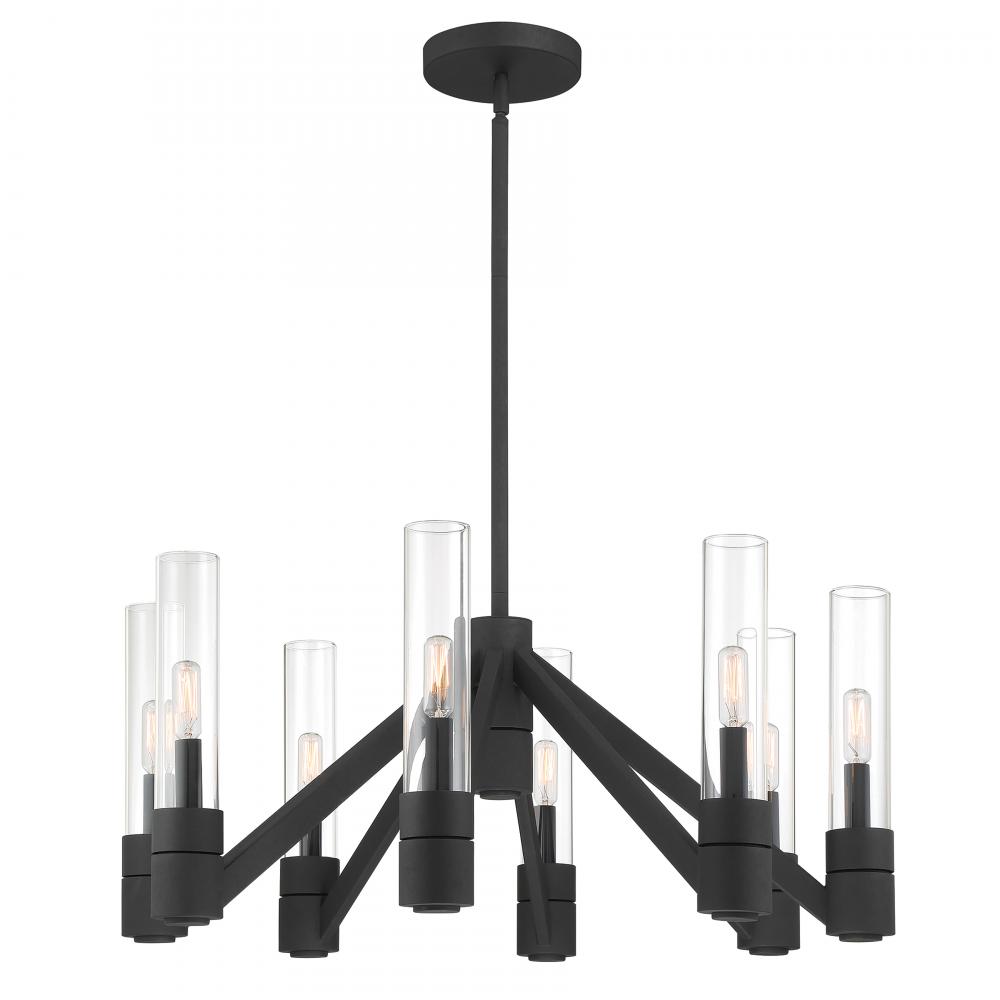 Rohe 28'' Wide 8-Light Chandelier - Black Sand