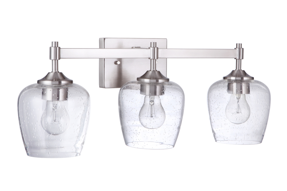 Stellen 3 Light Vanity in Brushed Polished Nickel