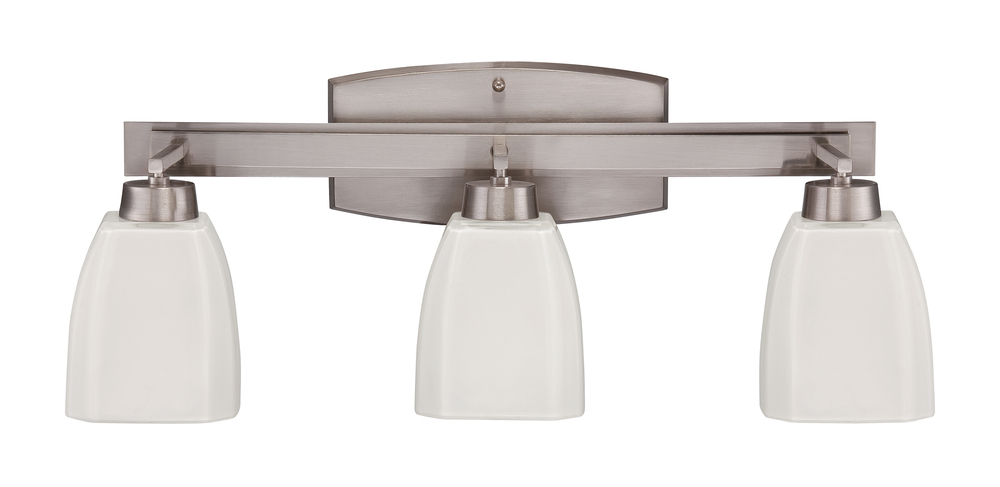 Bridwell 3 Light Vanity in Brushed Polished Nickel