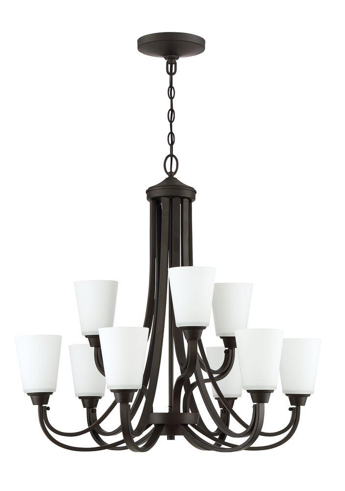 Grace 9 Light Chandelier in Espresso