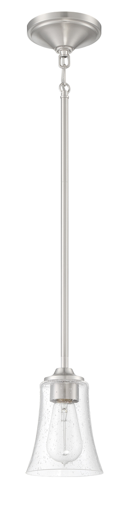 Gwyneth 1 Light Mini Pendant in Brushed Polished Nickel