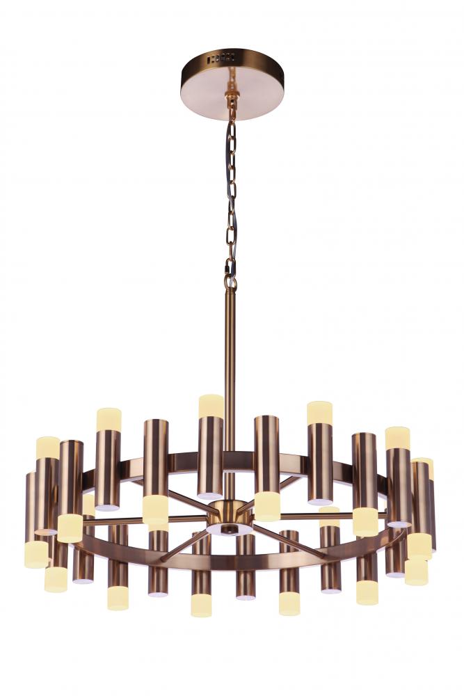 Simple Lux 24 Light LED Chandelier in Satin Brass