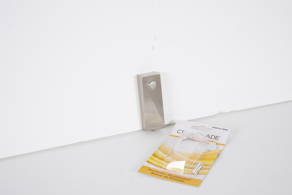 Surface Mount LED Lighted Push Button in Brushed Polished Nickel