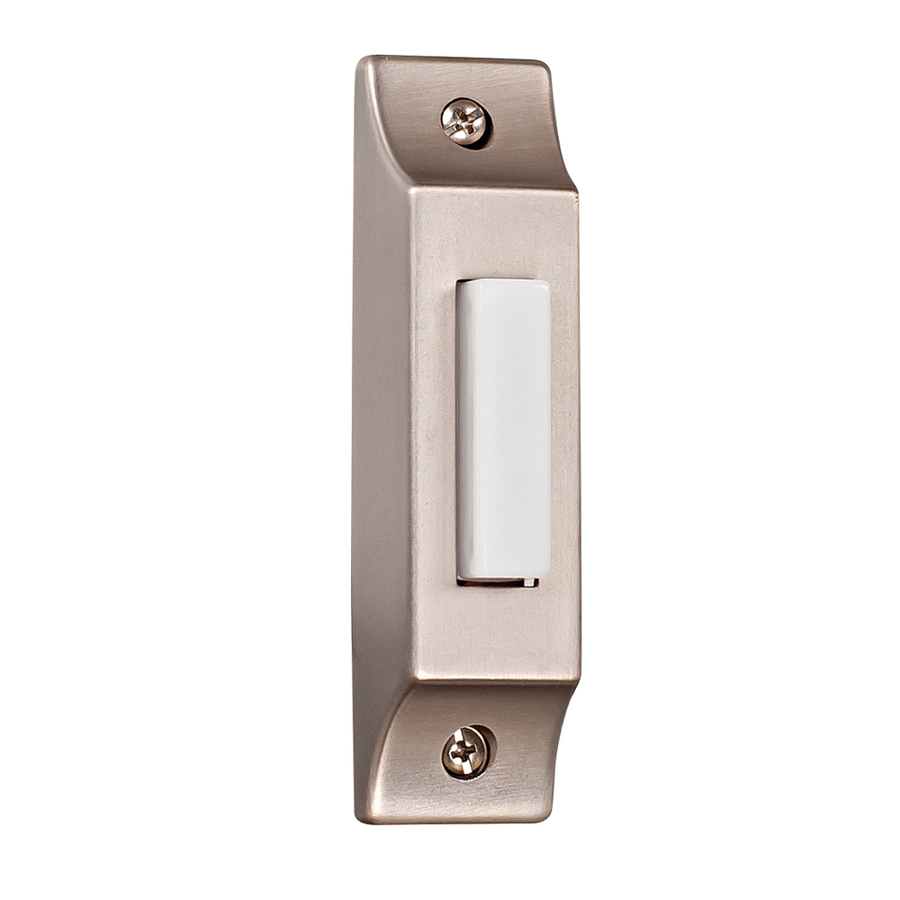 Surface Mount Die-Cast Builder's Series LED Lighted Push Button in Pewter