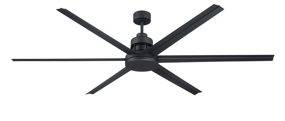 72" Mondo Indoor/Outdoor (Damp) in Flat Black w/ Flat Black Blades