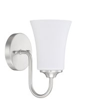 Craftmade 50401-BNK-WG - Gwyneth 1 Light Wall Sconce in Brushed Polished Nickel (White Glass)