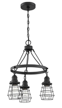Craftmade 50623-FB - Thatcher 3 Light Down Chandelier in Flat Black
