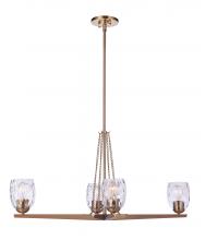 Craftmade 57374-SB - Guiding Star 4 Light Linear Chandelier in Satin Brass