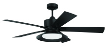 Craftmade TOP52FB5 - Topper 52" 5-Blade Indoor/Outdoor (Wet)Ceiling Fan in Flat Black w/ Flat Black Blades